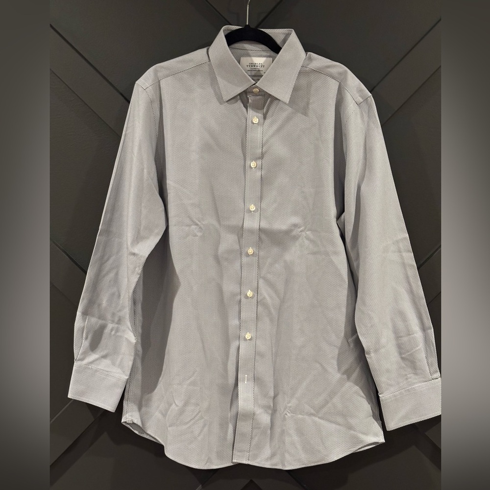 NWOT Charles Tyrwhitt Gray Dress Shirt Classic Design